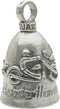 Guardian Bell Good Luck Bell w/Keyring & Black Velvet Gift Bag | Motorcycle Bell | Lead-Free Pewter | Made in USA...