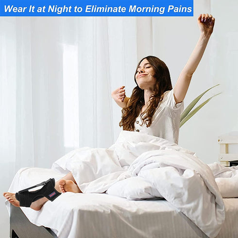 2 Pack Plantar Fasciitis Night Splint Drop Foot Orthotic Brace, Adjustable Plantar Fasciitis Brace, Improved Dorsal Night Splint for Effective Rel...