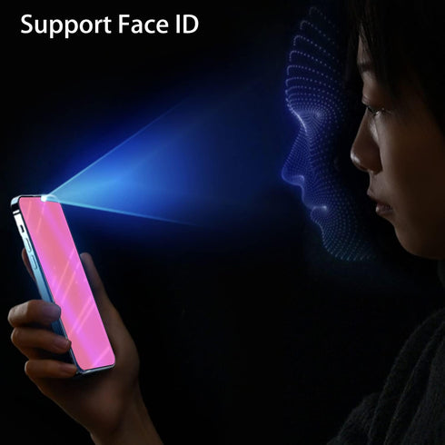 2 Pack Anti-Blue Privacy Tempered Glass for iPhone 15 Plus 6.7 inch Mirror Anti-Spy Screen Protector Anti-Peeping Film Electroplated Gradient Colo...