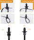 Xislet 160Pcs Universal Push Mount Cable Zip Tie Compatible with Cars Boat Trailer Polaris UTV Side By Side Jeep Wrangler Nylon Self Locking Cable...