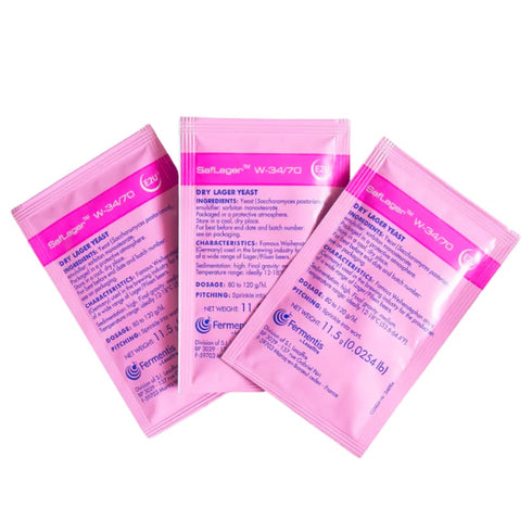 Craft A Brew - SafLager W-34/70 Yeast - German Lager Dry Yeast - For Craft Lagers - Ingredients for Home Brewing - Beer Making Supplies - 3 Pack...