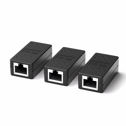 LVY Ethernet Extender RJ45 Couplers Network Cable Coupler Cat 5 Coupling Lnternet Female to Female Connector Lnline Coupler for Cat5/ Cat5e/ Cat6e...