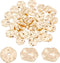 PH PandaHall 50PCS 14k Gold Plated Spacer Beads, 8mm Flat Round Metal Beads Brass Wavy Disc Beads Jewelry Loose Beads for DIY Bracelet Necklace Ea...