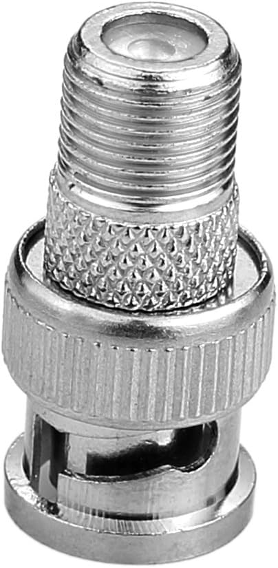 BNC Male Plug to F Female Jack Adapter Coax Connector Coupler adapters CCTV Camera (Pack of 5)...