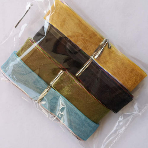 Chenkou Craft Solid Organza Ribbon Assorted 24 Yards Craft Bow Party Decoration Packing Ribbons (Mix, 1/2"(12mm))...