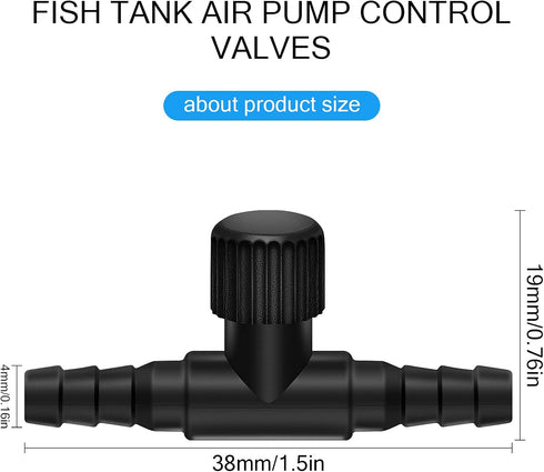 30 Pieces Aquarium Air Valve, Air Pump Control Valves Air Pump Single Way Plastic Air Flow Control Regulator for 4 mm Hose Air Line Tubing Connect...