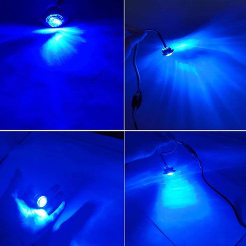 10Pcs 3/4 Inch LED Marker lights Signal Light 12V for Trailer Truck Bus Van(Blue)...