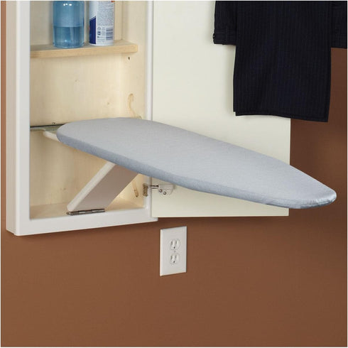 Household Essentials 2017 Stowaway Ironing Board Replacement Pad and Cover | 41" x 11.5" | Silver Silicone, Pack of 1...