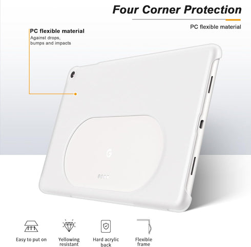 Foluu Slim Fit Tablet Case for Google Pixel Tablet 2023, Compatible with Charging Speaker Dock, Ultra Thin Matte PC with Non-Slip Grip Full Protec...