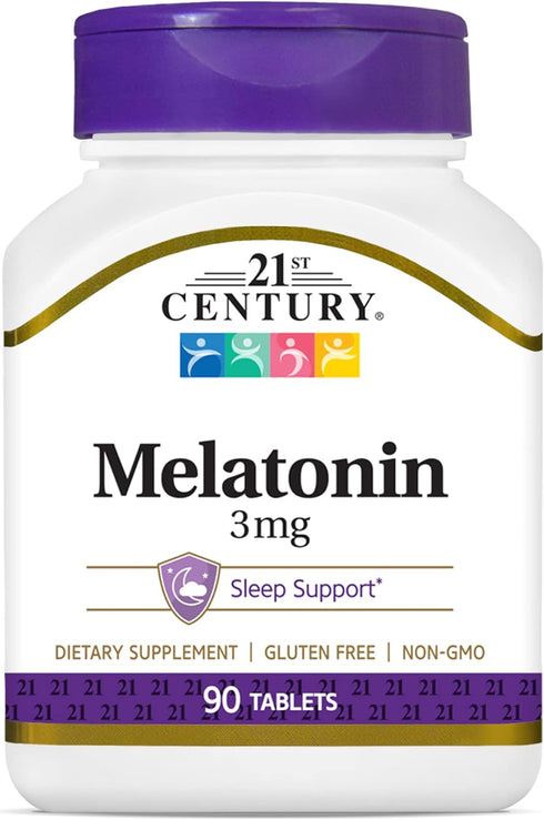 21st Century Melatonin 3 mg Tablets, 90 Count...