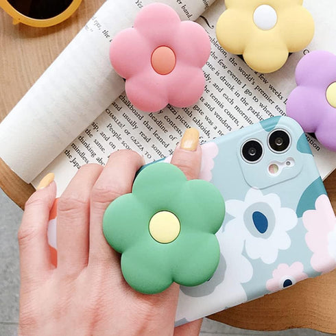 Phone Ring Holder Universal Phone Grip Collapsible Flower Mirror Phone Grip and Phone Stand for Phones and Tablets Pack of 2......