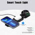 Wireless Charger 3 in 1 with Adapter and Travel Case,Fast Wireless Charging Station,Wireless Charging Pad Compatible with iPhone 14/13/12/11 Serie...