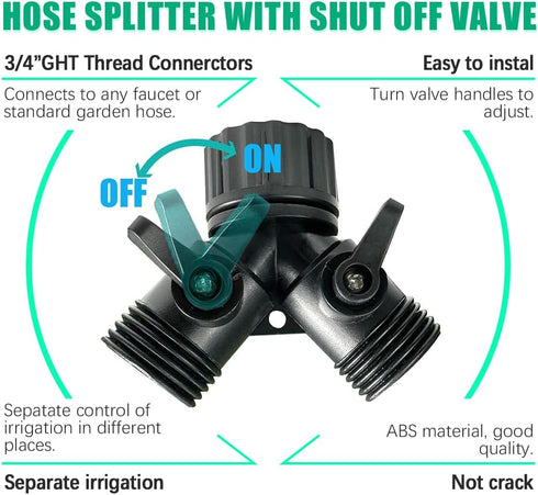 1/2" Soaker Hose and Garden Hose Fittings: Female and Male Connectors, Valves, and Straight Connectors...