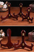 Onwon 2 Pieces Wooden Easel Mahogany Finish Display Stand Plate Holder Picture Frame Folding Display Stand (7 Inches)...