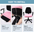 SARAFLORA Office Computer Chair Covers, Stretchable Desk Chair Seat Cushion Covers,Universal Spandex Computer Chair Slipcover,Removable Washable R...
