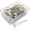 Quilting Supplies Boutonniere Pin 100pcs Pearl Head Metal White Round Bead Head Stick DIY Handmade Craft Supplies for Women Ladies Pin Wedding Dec...