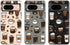 MOSNOVO Compatible with Google Pixel 8 5G Case, Coffee Clear Design Transparent Plastic Hard Back Case with TPU Bumper Protective Case Cover for P...