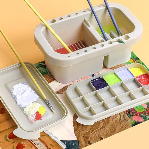 Paint Brush Cleaner Brush Rinser Art Supplies Water Cycle Rinser Multifunctional Paint Brush Scrubber for Acrylic Brush Makeup Brush Watercolor an...