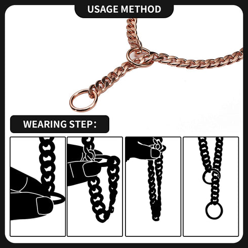 Stainless Steel P Chock Metal Chain -JYHY Dog Necklace Collars Walking Training Pet Supplies for Small Medium Large Dogs (20" (Neck Fits 16"-18"),...