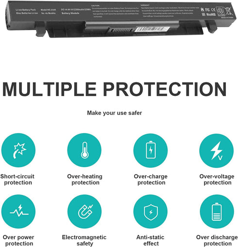 Fancy Buying A41-X550A Laptop Battery for ASUS X550 A41-X550 A450 P550 F550 K550 A550 F552 K450 P450 P550 R409 R510 X452 R510 X450 X550V A450C X55...