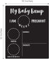 My Baby Bump Pregnancy Timeline Dry Erase Sign / 10" x 12" Black Dry Erase Style Mother Baby Size Tracking Sign/Monthly Milestone New Mom Photo Pr...