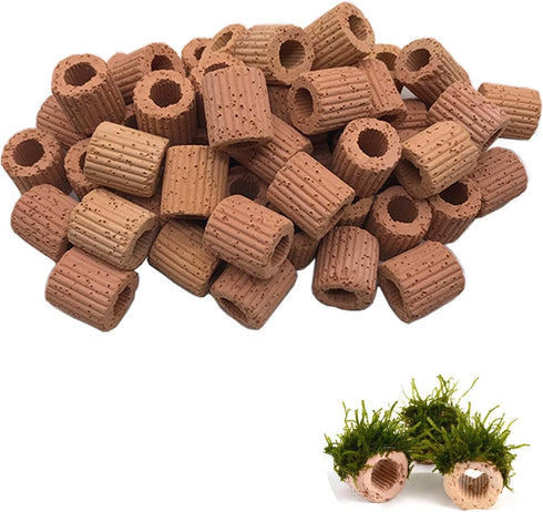 20 Pcs Aquatic Water Plant Fixed Rings, Aquarium Landscape Ceramic Pottery Plant Pot Gravity Ring for Fish Tank Accessories...