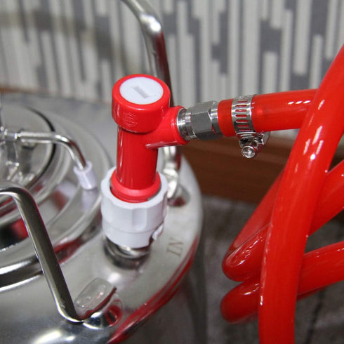 PBT Pin-lock MFL keg quick Disconnect Set with Swivel Nuts (2) 5/16 Gas, 1/4 Liquid and clamp by PERA...