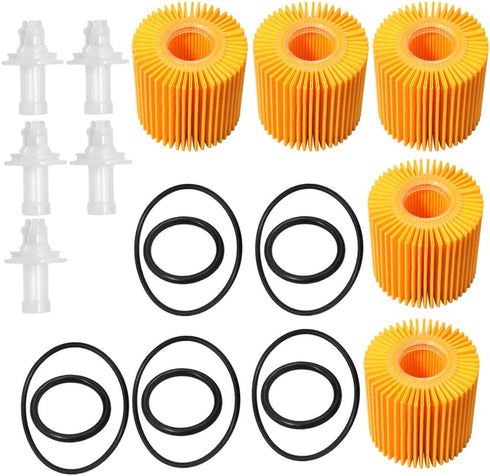 04152-YZZA1 Oil Filter Kit Replacement for Toyota Avalon Camry RAV4 Sienna 2013-2018 Lexus ES300h ES350 IS200t RX350 RX450h (5 PCS)...