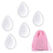 Clear Silisponge Silicone Makeup Applicator Gel Foundation Makeup and Puff BB Cosmetic Beauty Tools Blender 5 Pcs...