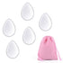 Clear Silisponge Silicone Makeup Applicator Gel Foundation Makeup and Puff BB Cosmetic Beauty Tools Blender 5 Pcs...
