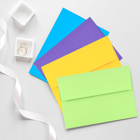 50 Pack A2 Envelopes for Invitations,4.37x5.75 Envelopes,A2 Envelopes Multicolor Self Seal,Printable Envelopes for Wedding,Invitation,Baby Shower,...