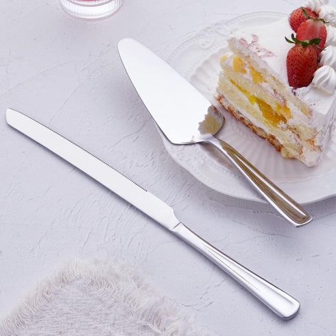 Cake Knife and Server Set, Stainless Steel Cake Cutter Set for Wedding, Birthday, Parties...