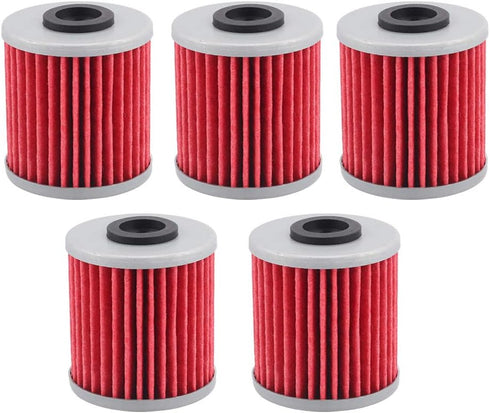 HF207 207 Oil Filter Replacement for Kawasaki KX250F KX450F Suzuki RMZ250 RMZ250L RMZ450 RMX450Z FL125 (Pack of 5)...