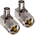 2PCS CB Radio Adapter, UHF Male to BNC Female Right Angle 90-Degree Antenna Adapter, Nickel Plated...