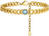 FOCALOOK 14K Gold Plated March Birthstone Anklet Foot Chain for Women Ladies...