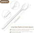 200 Pieces Long Clear Plastic Ice Cream Spoons 7.09 Inch Disposable Utensils Sundae Spoons Long Handle Spoon for Ice Cream, Milkshakes, Tea and Fl...