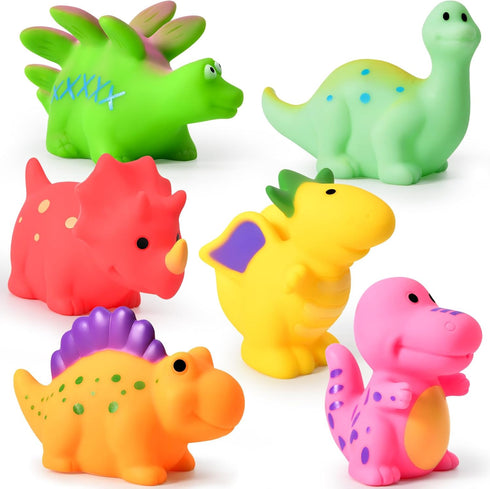 Bath Toys for Toddlers 1-3,6 Pcs No Hole Dinosaur Bathtub Toys for Infants 6-12-18 Months,Bath Toys Shower Toys Swimming Pool Toys for 1 -5 Year O...