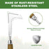 Crack Weeder, L-Shaped Stainless Steel Crevice Weeding Tool, Comfortable Grip Wood Handle Paver Weeder, 11'' Sidewalk Weed Removal Tool for Garden...
