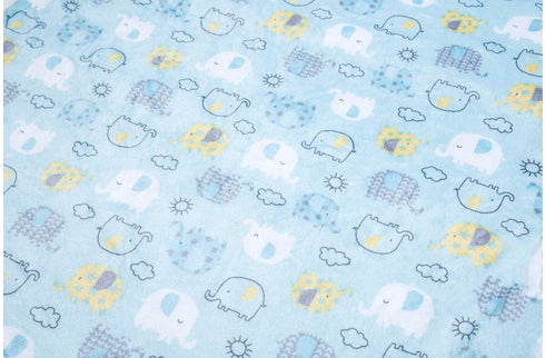 Alphabetz Premium, Soft Baby Boy Blanket, Blue Elephants, 2 Ply Extreme Softness and Comfort...