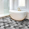 10 Pcs Hexagon Non-Slip Vinyl Floor Sticker for Home Decor, Peel and Stick Self-Adhesive Wallpaper Sticker for Living Room Kitchen Bathroom, 7.9x9...
