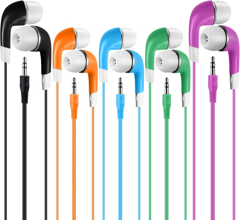 Earbuds Bulk for Kids Students School Classroom 30 Pack, Wholesale Disposable Earphones Headphones for Computers Chromebook iPad PC Android Phone,...