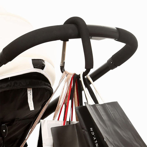 Stroller Hooks by Baby,2 pcs Carabiner Stroller Hook Organizer for Hanging Purses, Diaper Bag, Shopping Bags. Clip Fits Single/Twin Travel Systems...