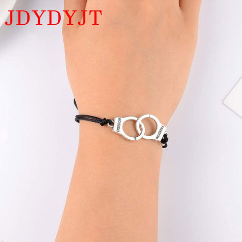 YJT Partners in Crime for 2 Best Friends Handcuff BFF Bracelets Girls Women Friendship Bracelets for Couples, Mom and Daughter 2PC, with 2 Message...