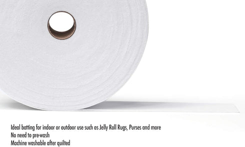 Zipcase On-A-Roll Upholstery Needle-Punched Cotton Batting for Jelly Roll Rugs, Purses, 2-1/4 inches by 50 Yards...