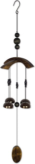 Sunset Vista Designs 91954 Asian Bell Chimes Wood and Metal Wind-Bells Wind Chime for Patios Porches and More, 29-Inches Long, Sago Palm...
