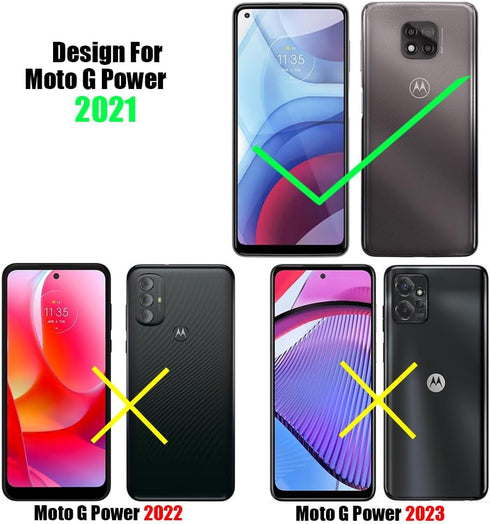 (3+3) For Motorola Moto G Power 2021 (3 Pack) Tempered Glass Screen Protector and (3 Pack) Camera Lens Protector, 9H Hardness, 2.5D, Anti Scratch,...