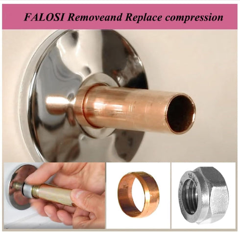 Compression Sleeve Puller Tool Remove Nut & Ferrule Of Pipe 03943- Sleeve Remover for 1/2-Inch Compression Fittings Only Corroded & Frozen Supply ...