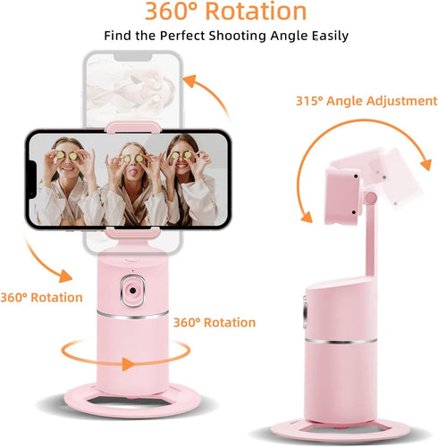 Mcbazel Auto Face Tracking Tripod, No App Required, Rechargeable Battery, 360° Rotation Phone Tracking Holder Face Body Phone Camera Mount for Liv...