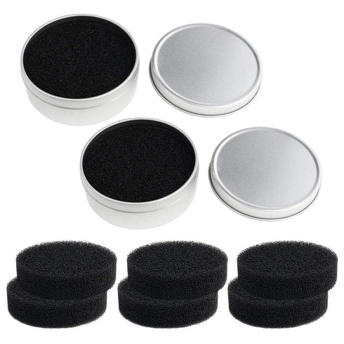 8pcs Makeup Brush Cleaner set - 2 Pack Makeup Brush Cleaner with 6pcs Replacement Sponge, Dry Makeup Brushes Cleaner Sponge Eye Shadow or Blush Co...