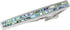 Classic Rhodium Plated Two Line Abalone Tie Clip With Box Abalone Stripe Tie Bar...